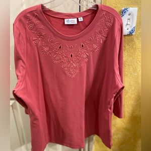 Denim & Company Melon Color Sweater